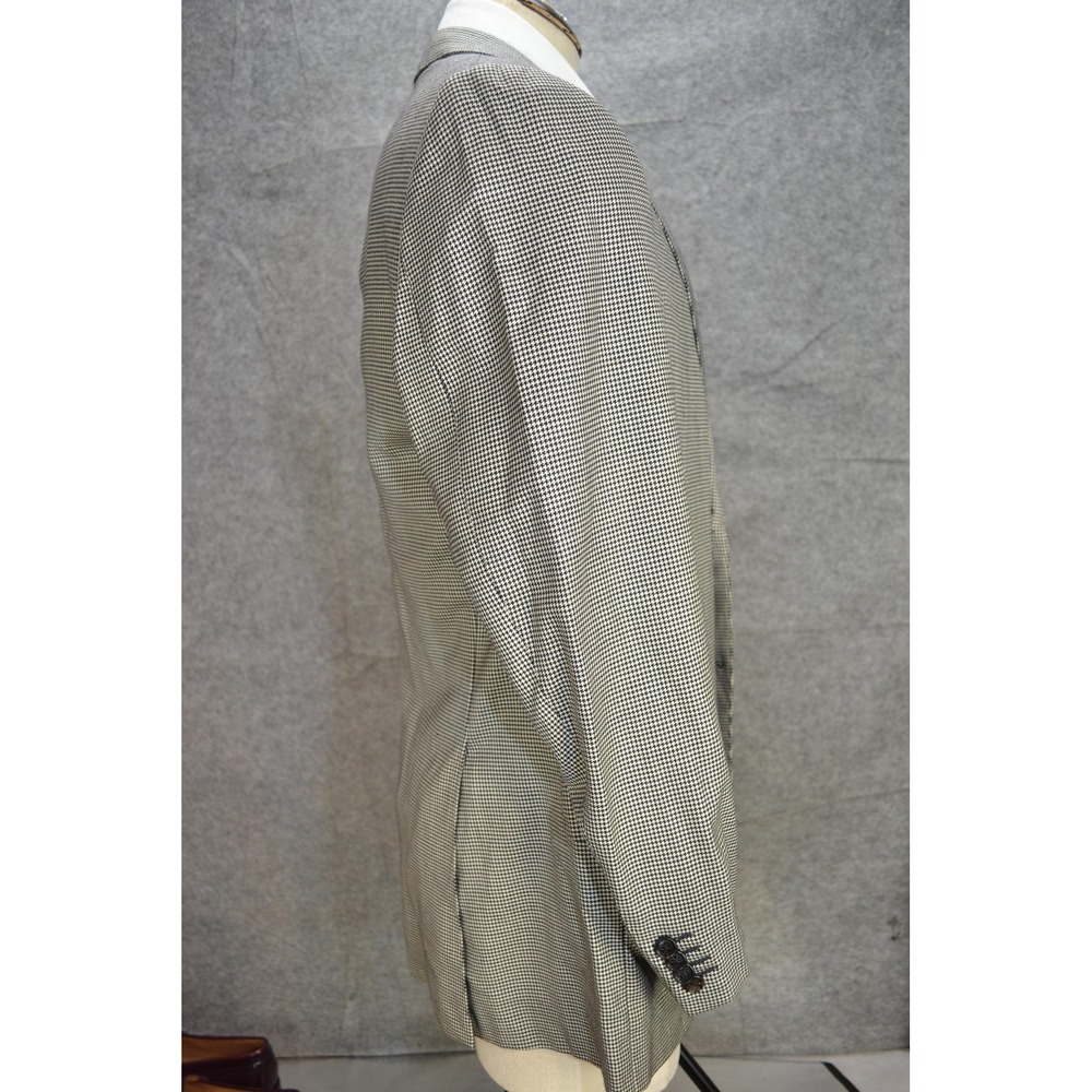 Ermenegildo Zegna Blazer Mens 44 Houndstooth Wool 15milmil15‎ Italy Sport Coat - Picture 3 of 16